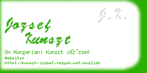 jozsef kunszt business card